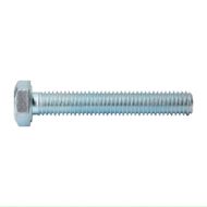 Mild Steel Set Screw & Nut Zinc Plated 8x25mm (10)