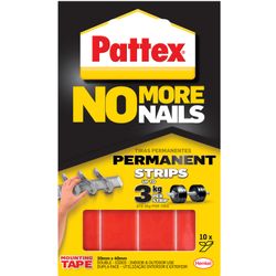 Pattex No More Nails PERMANENT Mounting Strips 3kg