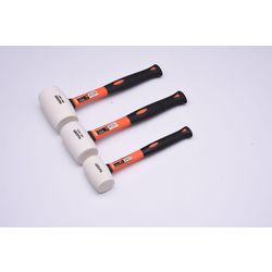 450g White Rubber Mallet With Fibreglass Handle