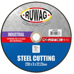 230MM STEEL ABRASIVE CUTTING DISC (25/box) /ea