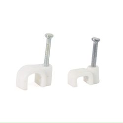 Cable Clip Flat White 5mm (25)