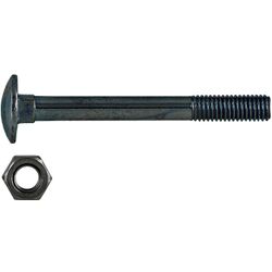 Cup Square Bolt & Nut Black 10x90mm (100)