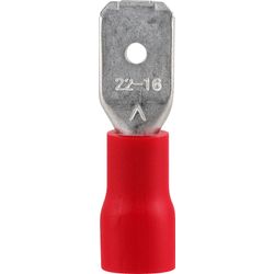 Pre-ins Male Disconnect Red 6.3mm (25)
