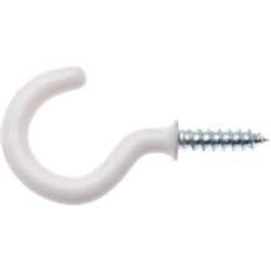 Cup Hook Round PVC White 50mm (2)
