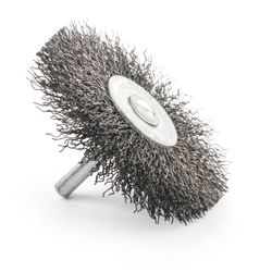 100 x 12 mounted wire wheel 6mm shaft