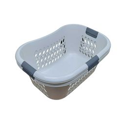 Laundry Carry Basket 2pce White