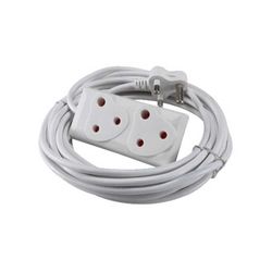 Extension Cord White 10mtx10amp (2x3 Pin) Ext010