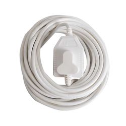 Extension Cord 15mt X 10 Amp 2x3 Pin White