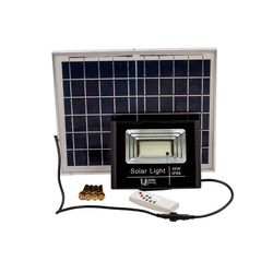 Floodlight Fitting 30w Led Solar With Panel 5000hrs 2400lm