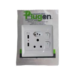 Switch Socket Pvc 4x4 Double With 2xusbxeuro (swsds-usb)