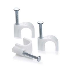 Cable Clips Pvc Round 4mm Box 100