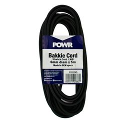 Cord Bakkie Stretch 6mmx5mtr Black