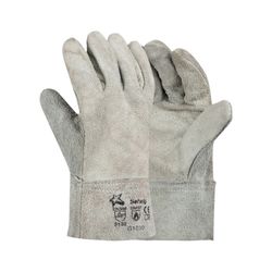 Gloves Leather/ch Chrome Cow Split D/palm 6cm Wris