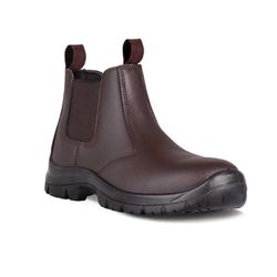 Boot Safety Chel Pullon Oil/acid St/cap Brown Sabs Size 5