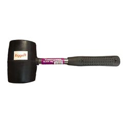 Hammer Mallet Rubber Steel Shaft 450gr Black RIGGER