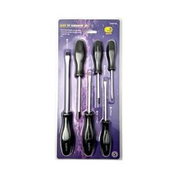 Screwdriver Set I Mechanics Pls Hndl Black Tip