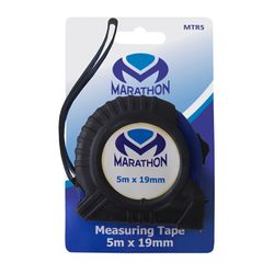 Measuring Tape MARATHON Rubberised 5m X 19mm Mtr