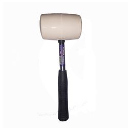 Hammer Mallet Rubber Steel Shaft 700gr White RIGGER