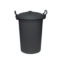 Bin Refuse Bin C/w Grip For Lid 120ltr Big Jim Black Collec
