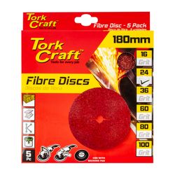 Fibre Disc 180mm 24 Grit 5 Pack
