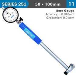 Dial Bore Gauge 50-100mm 0.018mm Acc. 0.001mm Grad.