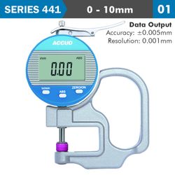 Dig. Thickness Gauge 10mm 0.005mm Acc. 0.001mm Res. Ceramic Anvil