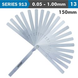 Long Feeler Gauge 150mm 0.05-1.00 13 Leaves Din2275