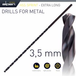 Hss Drill Bit 3.5mm 165 X 115 Extra Long