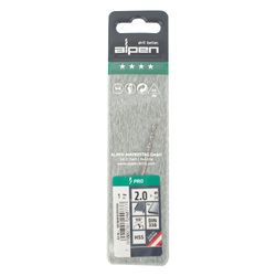 ALPEN Pro Hss 2mm Drill Din 338 Rn 135 Split . Plastic Wallet (1