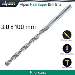 Hss Drill Bit Long 3 X 100mm Bulk