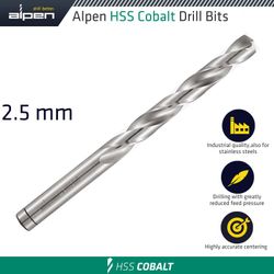 Hss Cobalt Din 338 2.5mm Bulk
