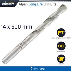 Masonry Drill Bit Long Life 14 X 600mm Pouch