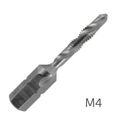 ALPEN Combination Tap Plw M4 1/4' Shank