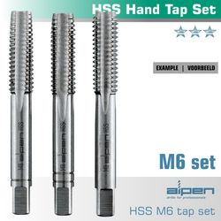 Hand Tap Set In Pouch M6 Hss 1.0mm Pitch