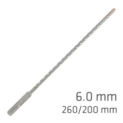 Force X 6.0 X 260/200 Sds-+ Rebar Drill Bit X4 Cutting Edges - Bulk
