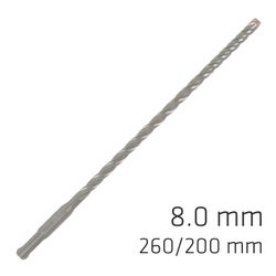Force X 8.0 X 260/200 Sds-+ Rebar Drill Bit X4 Cutting Edges - Bulk