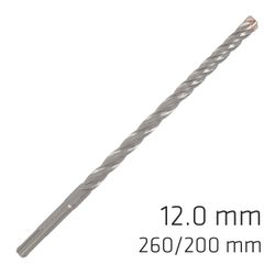 Force X 12.0 X 260/200 Sds-+ Rebar Drill Bit X4 Cutting Edges - Bul