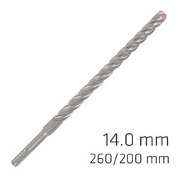 Force X 14.0 X 260/200 Sds-+ Rebar Drill Bit X4 Cutting Edges - Bul