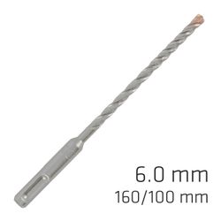 Force X 6.0 X 160/100 Sds-+ Rebar Drill Bit X4 Cutting Edges