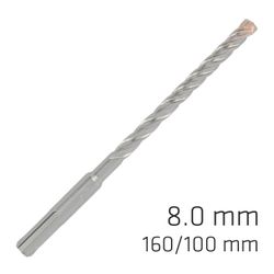 Force X 8.0 X 160/100 Sds-+ Rebar Drill Bit X4 Cutting Edges