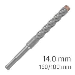 Force X 14.0 X 160/100 Sds-+ Rebar Drill Bit X4 Cutting Edges