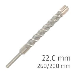Force X 22.0 X 250/200 Sds-+ Rebar Drill Bit X4 Cutting Edges