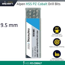 ALPEN Cobalt Drill Short Bulk 9.50mm