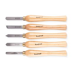 Chisel Set Wood Turning 270mm Hss 5 Piece Wood Case