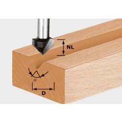 Cutter - V Groo Hw D14-7-90grad
