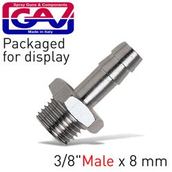 Hose Adaptor 3/8'm X 8mm Packaged