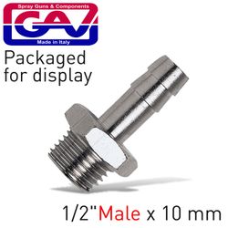 Hose Adaptor 1/2'm X 10mm Packaged