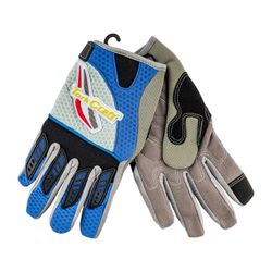 Mechanic Glove X-small Synt.leather Leather Palm Air Mesh Back Blue