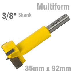 Hinge Bore Bit 35mm X 92mm 3/8' Shank