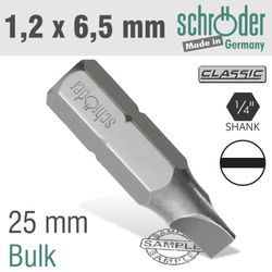 Slotted Bit 1.2x6.5 25mm Bulk
